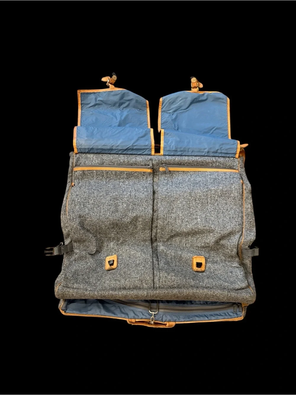 Hartmann Garment Bag Suits Gear Tweed Leather Brass Luxury Luggage Suitcase